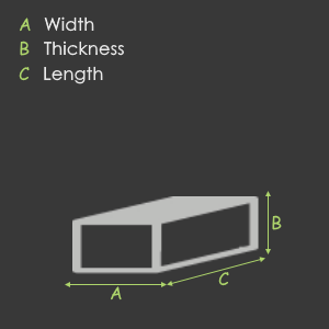 Flat Bar dimensions diagram