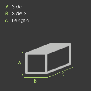 Square Bar dimensions diagram