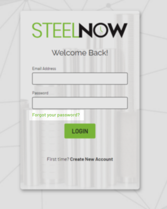 Forgot password option when logging into steelnow.com